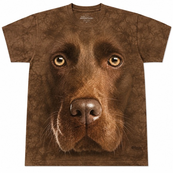The Mountain Other - The Mountain 2013 Brown Labrador Retriever Face Tie Dye T-Shirt Mens Medium